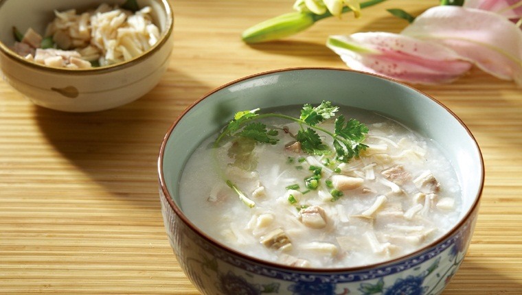 cháo mực khô